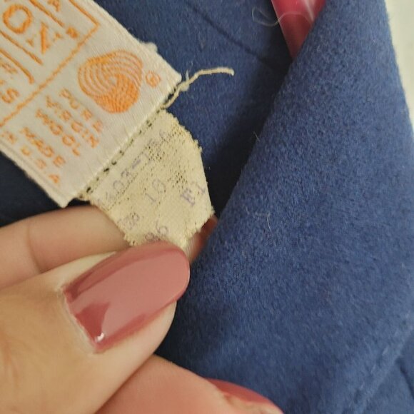 Vintage Late 1960s Pendleton Women's 3 Button Blazer Navy Blue Winter Wool Sz 10 - Picture 10 of 14